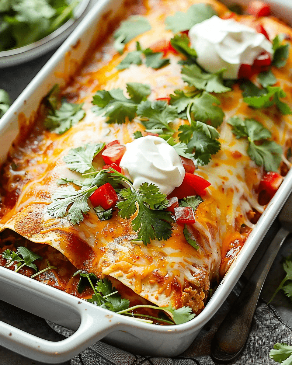 Easy Ground Beef Enchiladas