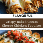 Baked Cream Cheese Chicken Taquitos Recipe