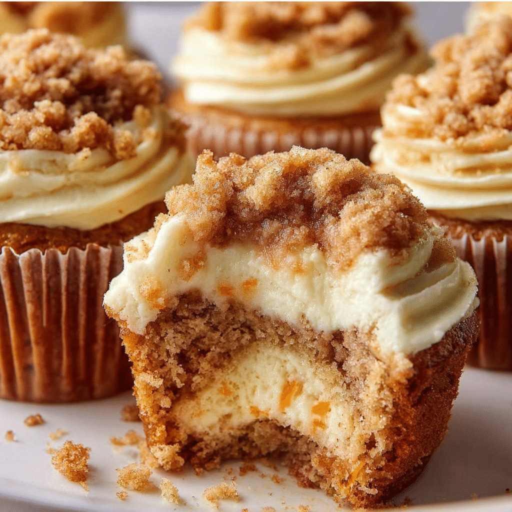Pumpkin Streusel Muffins with Cream Cheese Filling Recipe - Recipe Image