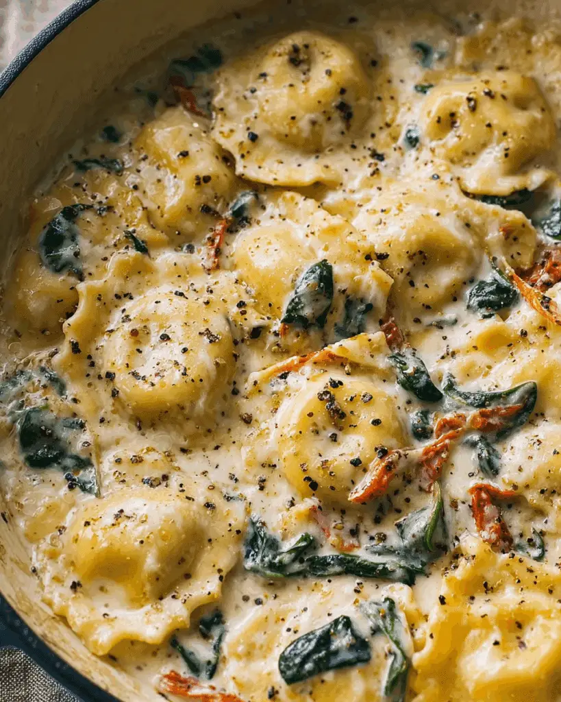 Creamy Tuscan Ravioli Soup : Comfort in Every Spoonful Recipe