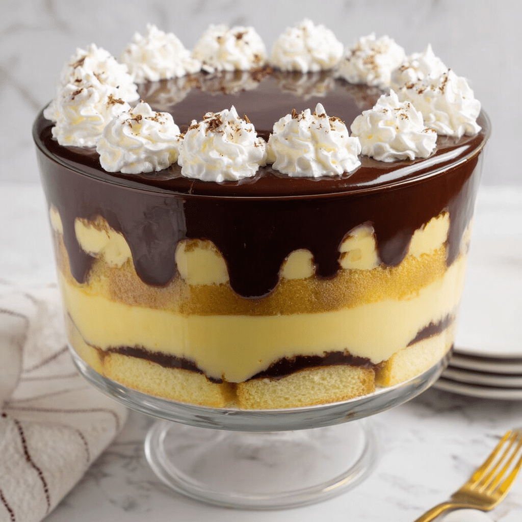 Boston Cream Pie Trifle Recipe - Recipe Image