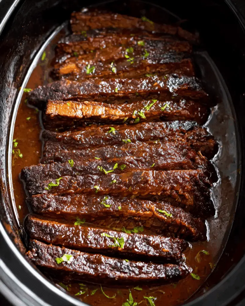 Slow Cooker BBQ Brisket Recipe