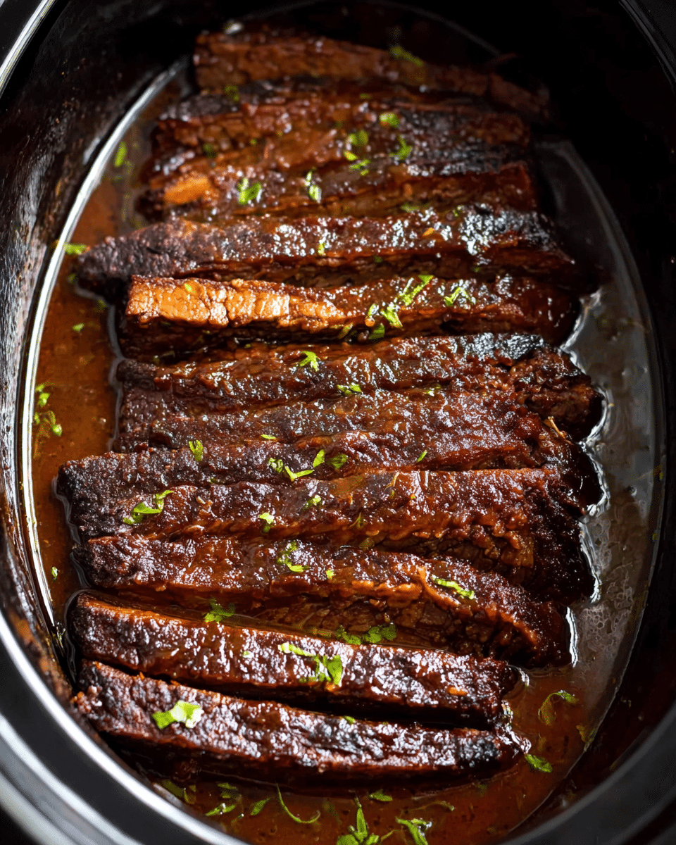 Slow Cooker BBQ Brisket Recipe