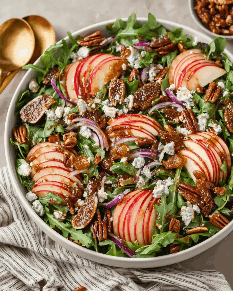 Apple Arugula Salad With Maple Pecans Recipe