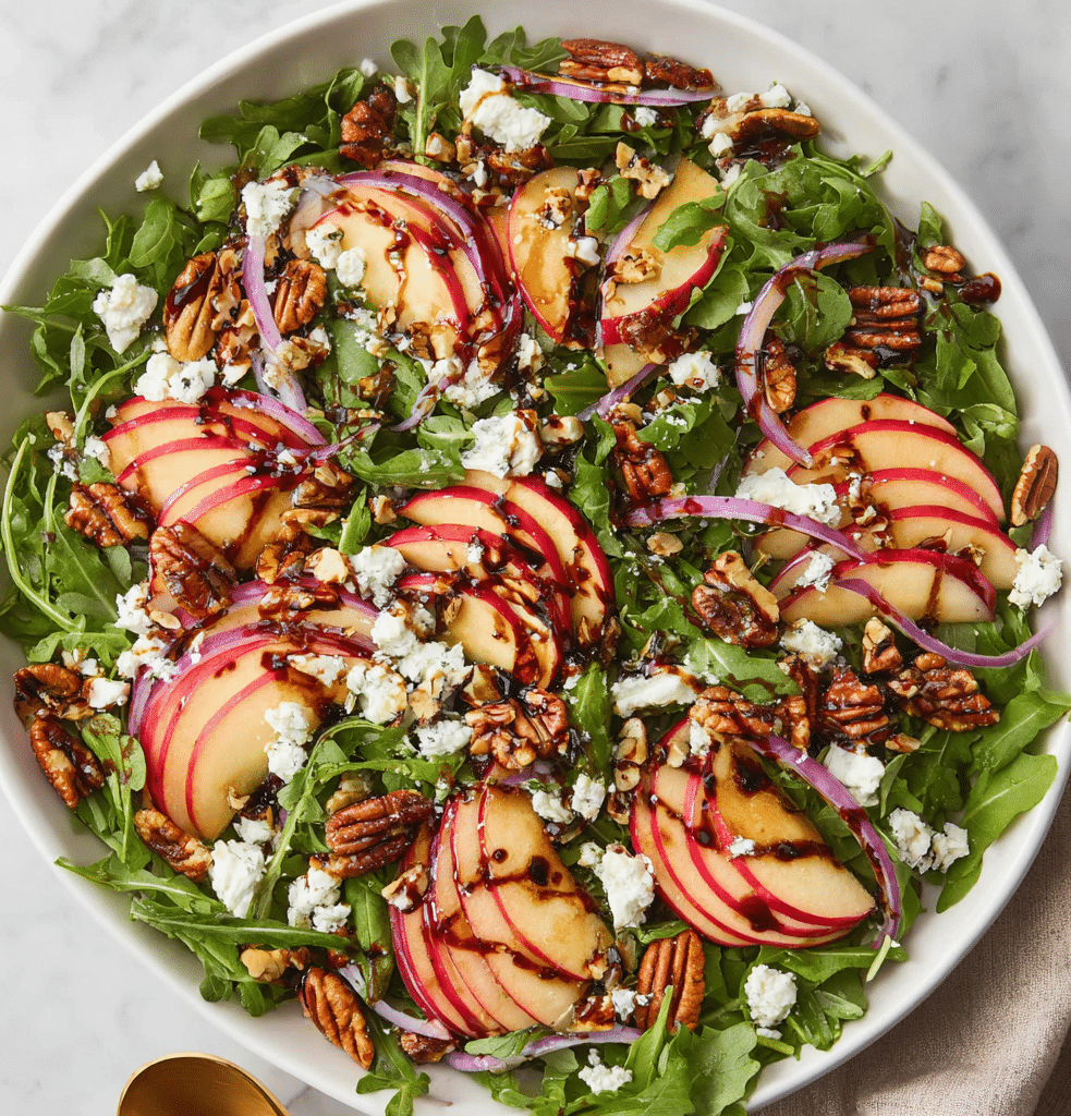 Apple Arugula Salad With Maple Pecans Recipe 3 Apple Arugula Salad With Maple Pecans Recipe