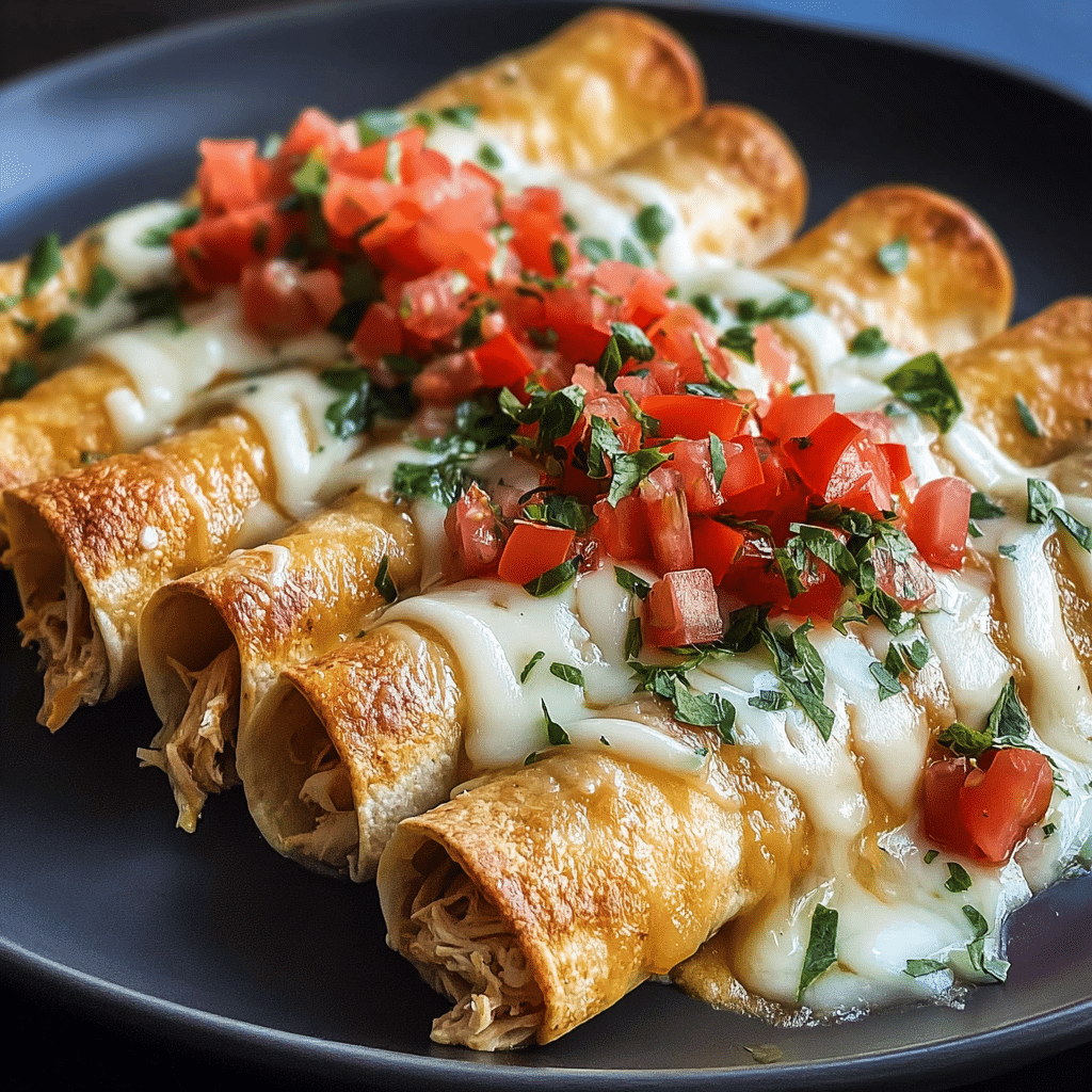 Baked Cream Cheese Chicken Taquitos Recipe - Recipe Image