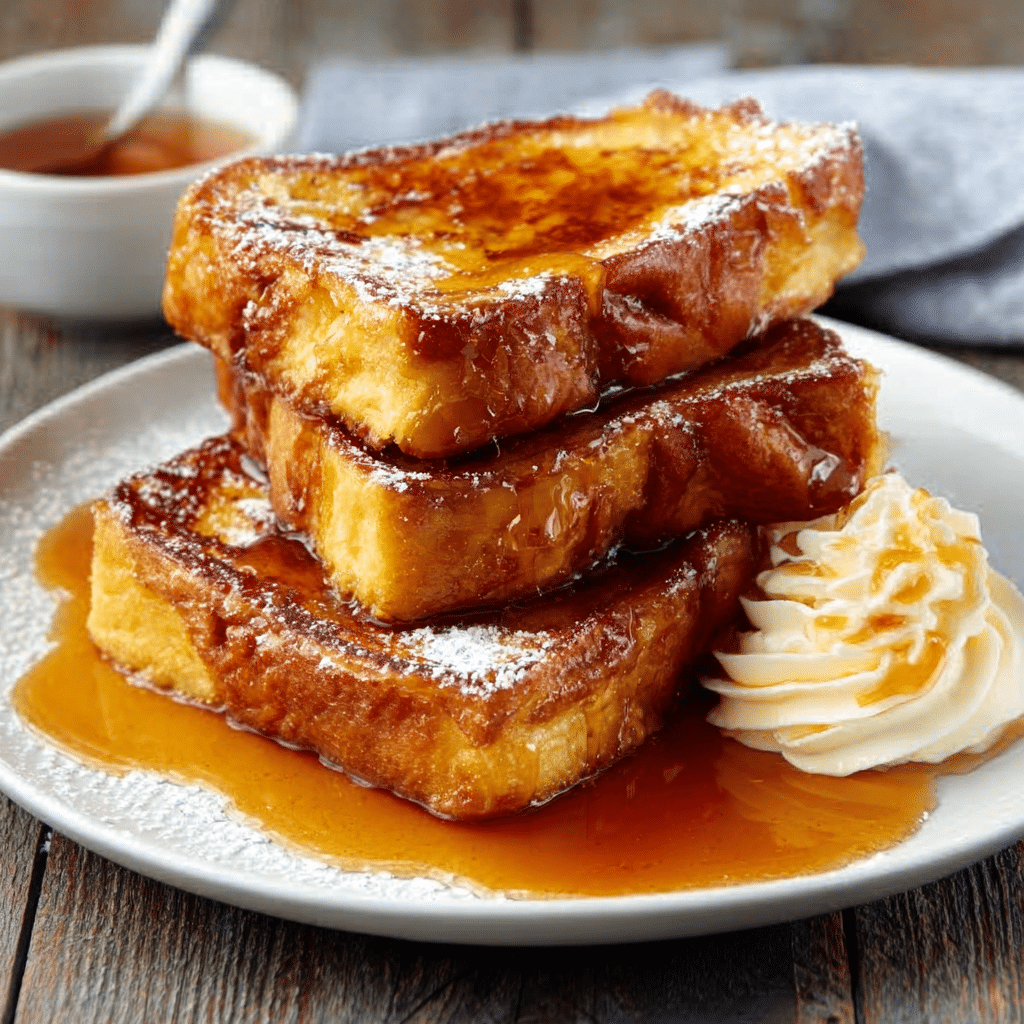 Pumpkin Pie French Toast with Homemade Pumpkin Syrup Recipe - Recipe Image