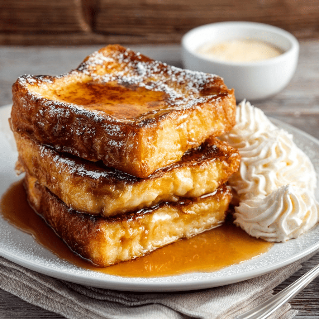 Pumpkin Pie French Toast with Homemade Pumpkin Syrup Recipe - Recipe Image