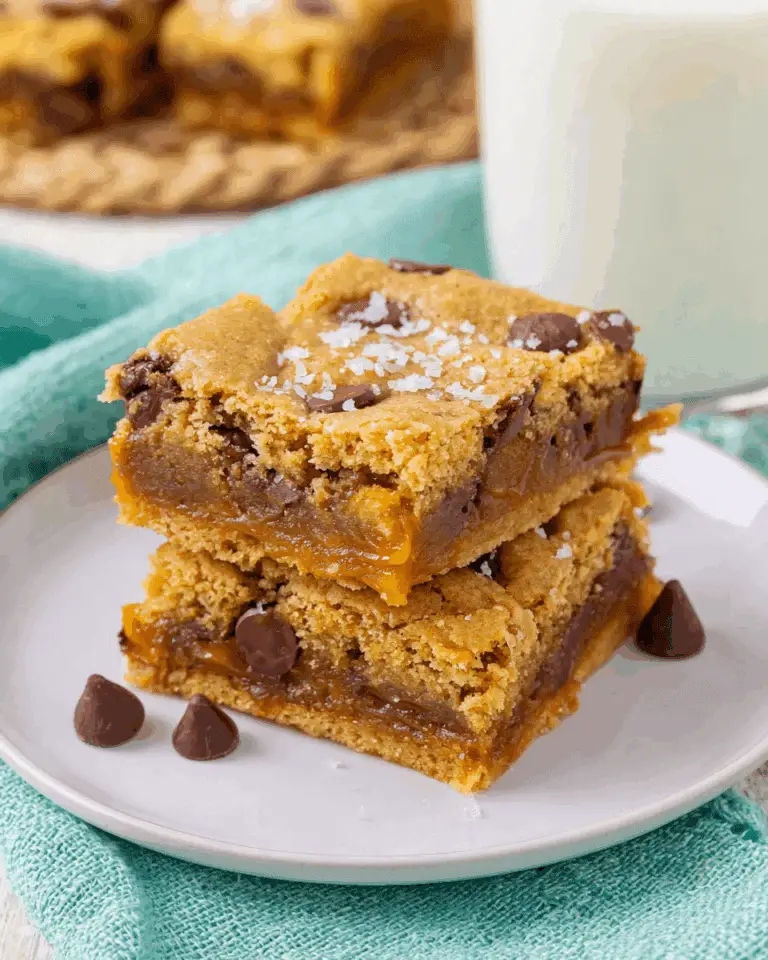 Salted Caramel Chocolate Chip Cookie Bars Recipe