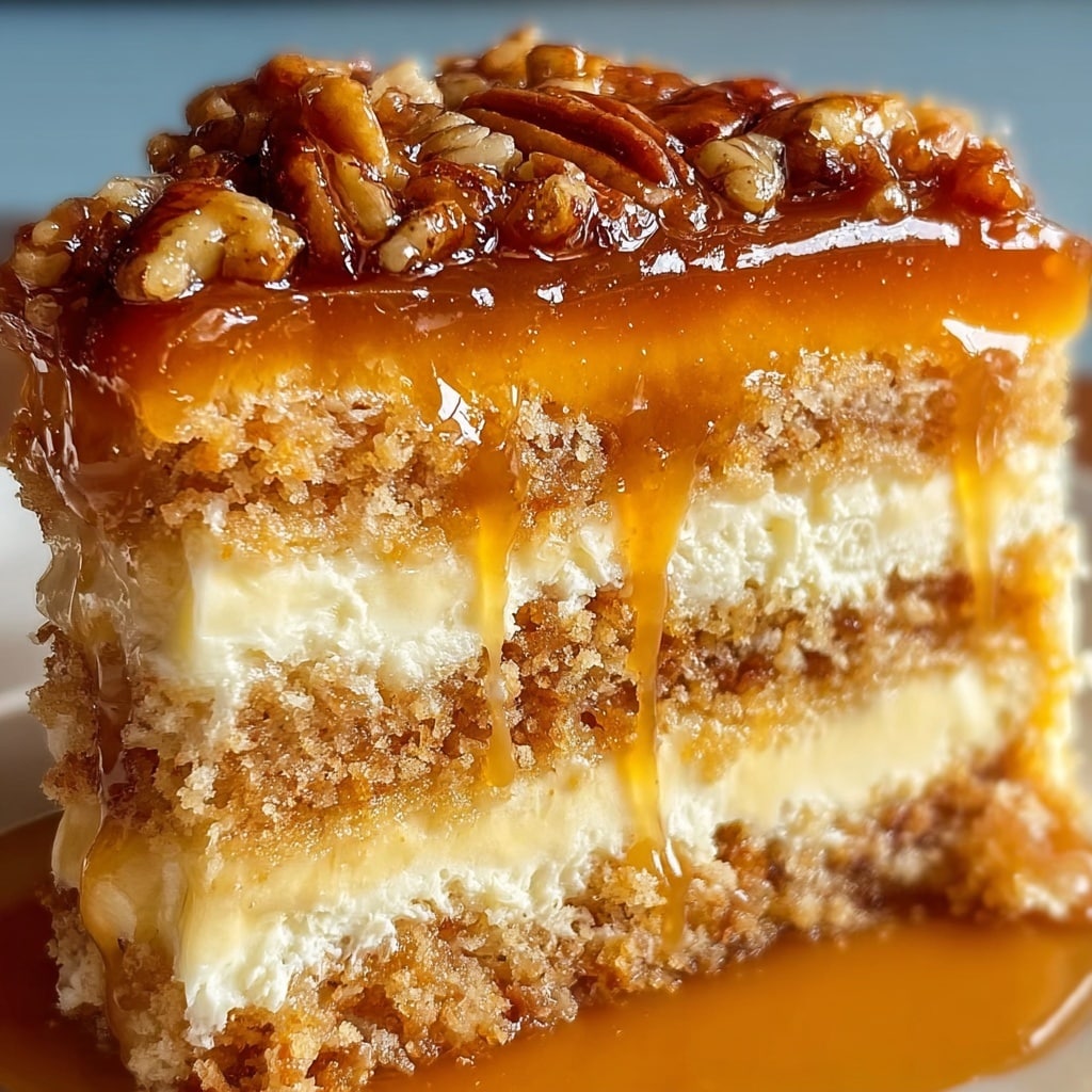 CRÈME BRÛLÉE CARAMEL PECAN CAKE Recipe - Recipe Image