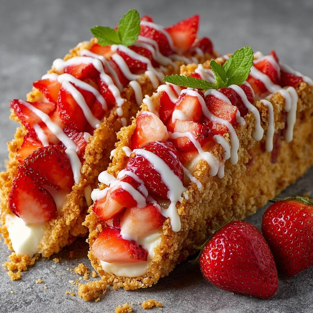 Strawberry Crunch Cheesecake Tacos Recipe - Recipe Image