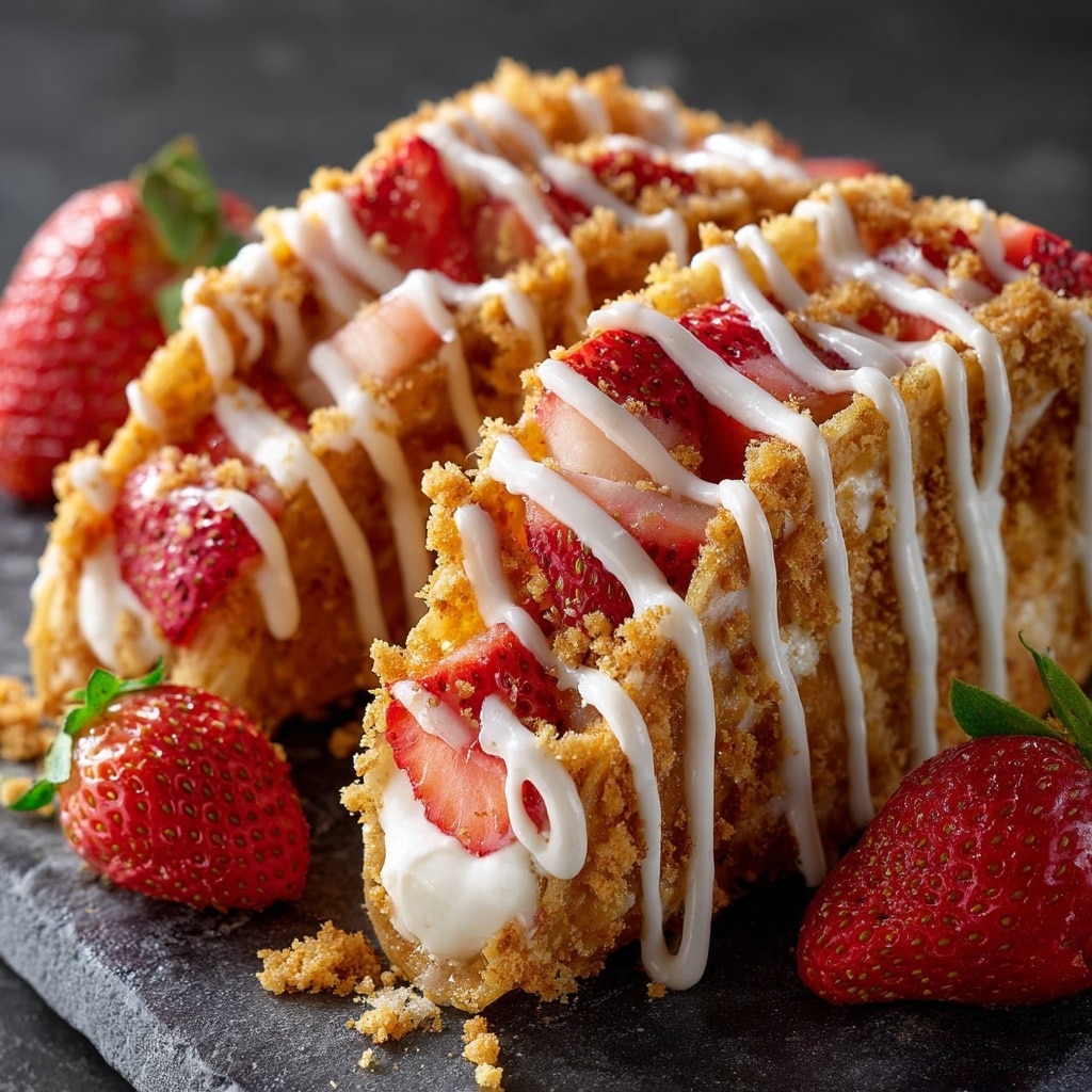 Strawberry Crunch Cheesecake Tacos Recipe - Recipe Image