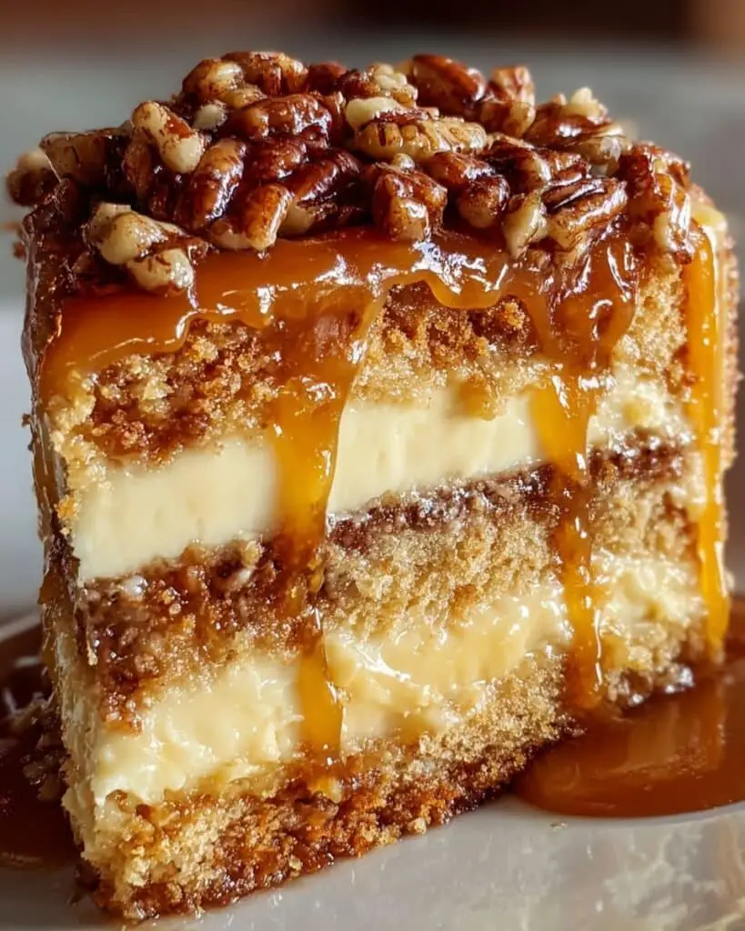 CRÈME BRÛLÉE CARAMEL PECAN CAKE Recipe