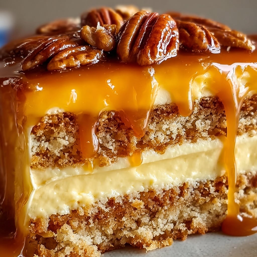 CRÈME BRÛLÉE CARAMEL PECAN CAKE Recipe - Recipe Image