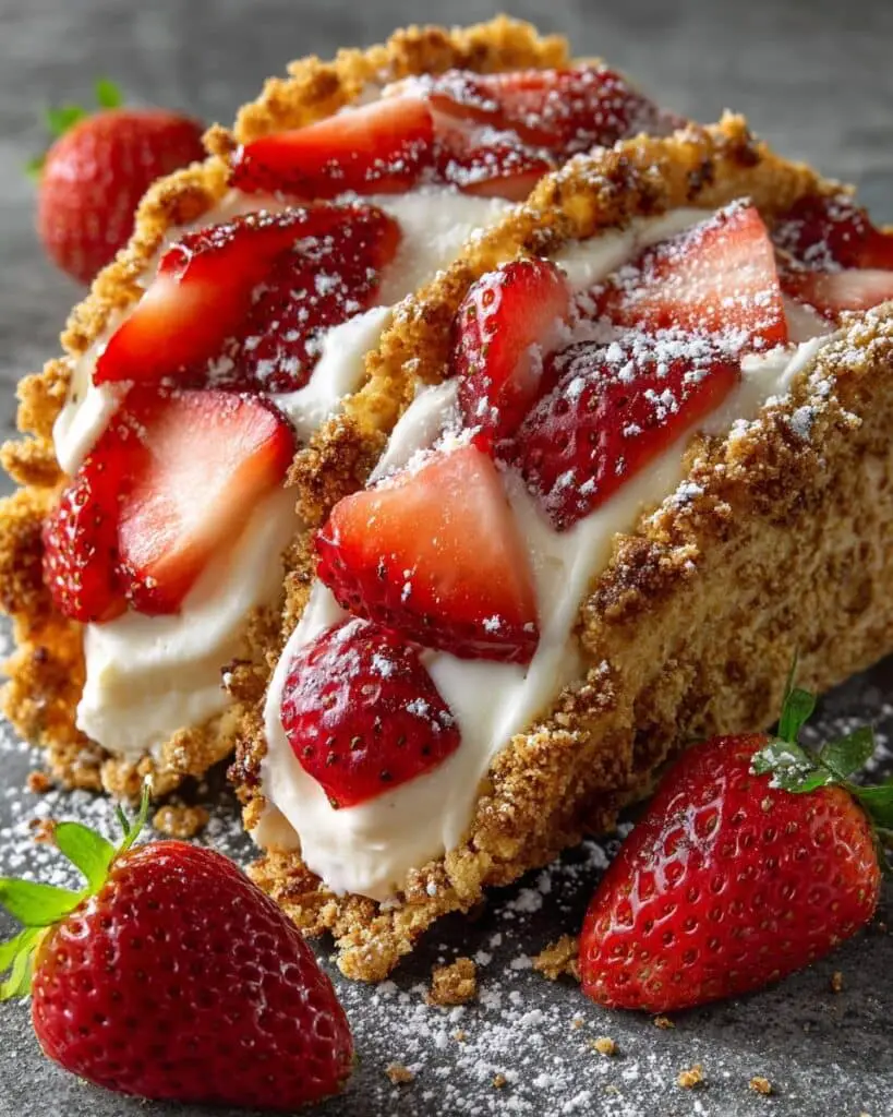 Strawberry Crunch Cheesecake Tacos Recipe