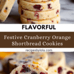 Cranberry Orange Shortbread Cookies Recipe