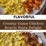 The Best Cajun Chicken Bowties in Creamy Mozzarella Sauce Recipe