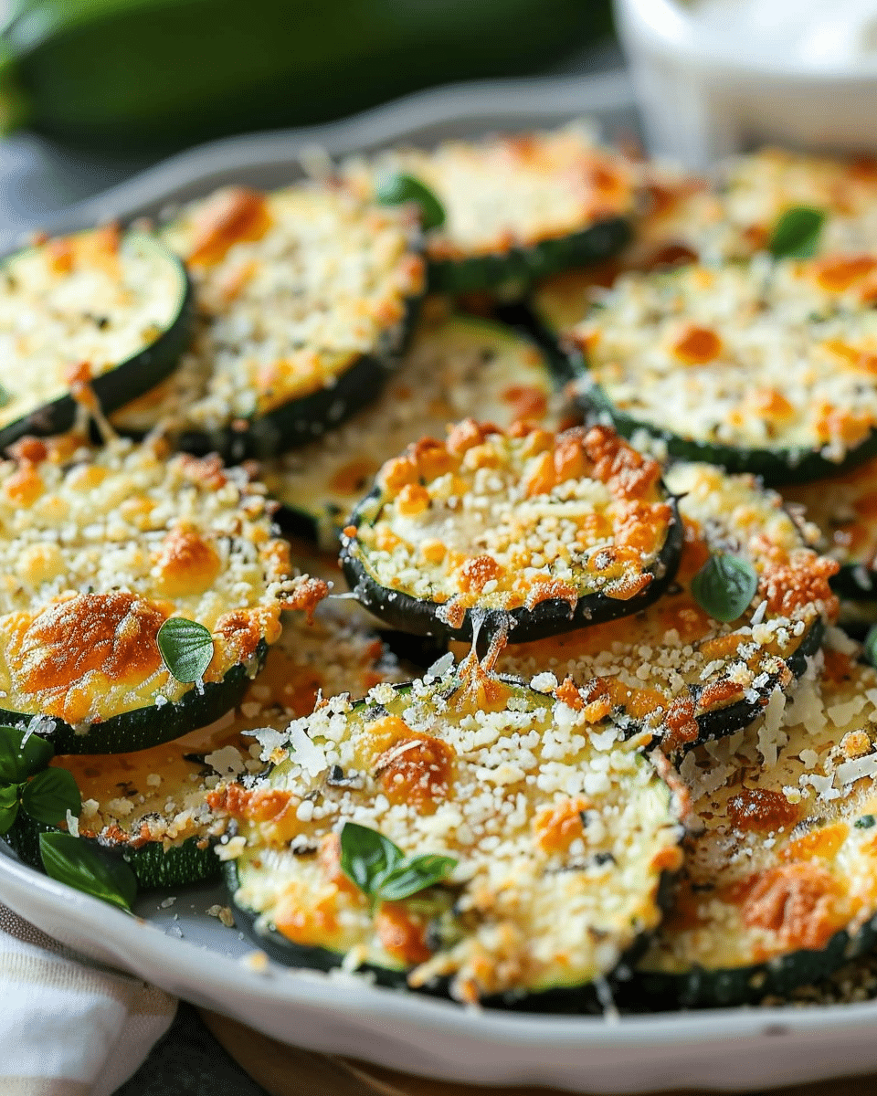 Crispy Baked Zucchini Rounds with Parmesan