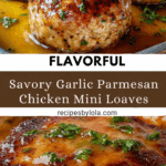 Garlic Parmesan Chicken Meatloaves Recipe