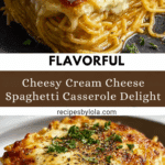 Baked Cream Cheese Spaghetti Casserole Recipe