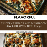 CHICKEN SPINACH AND MUSHROOM LOW CARB OVEN DISH Recipe
