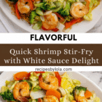 Shrimp Stir-Fried Vegetables in White Sauce Recipe