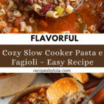 Slow Cooker Pasta e Fagioli Recipe