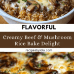 Creamy Beef & Mushroom Rice Bake Recipe