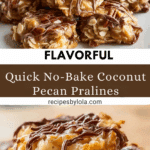 No-Bake Coconut Pecan Praline Cookies Recipe