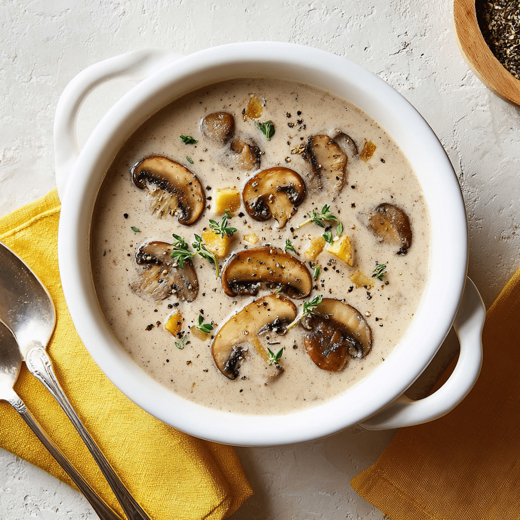 Creamy Mushroom Soup Recipe - Recipe Image