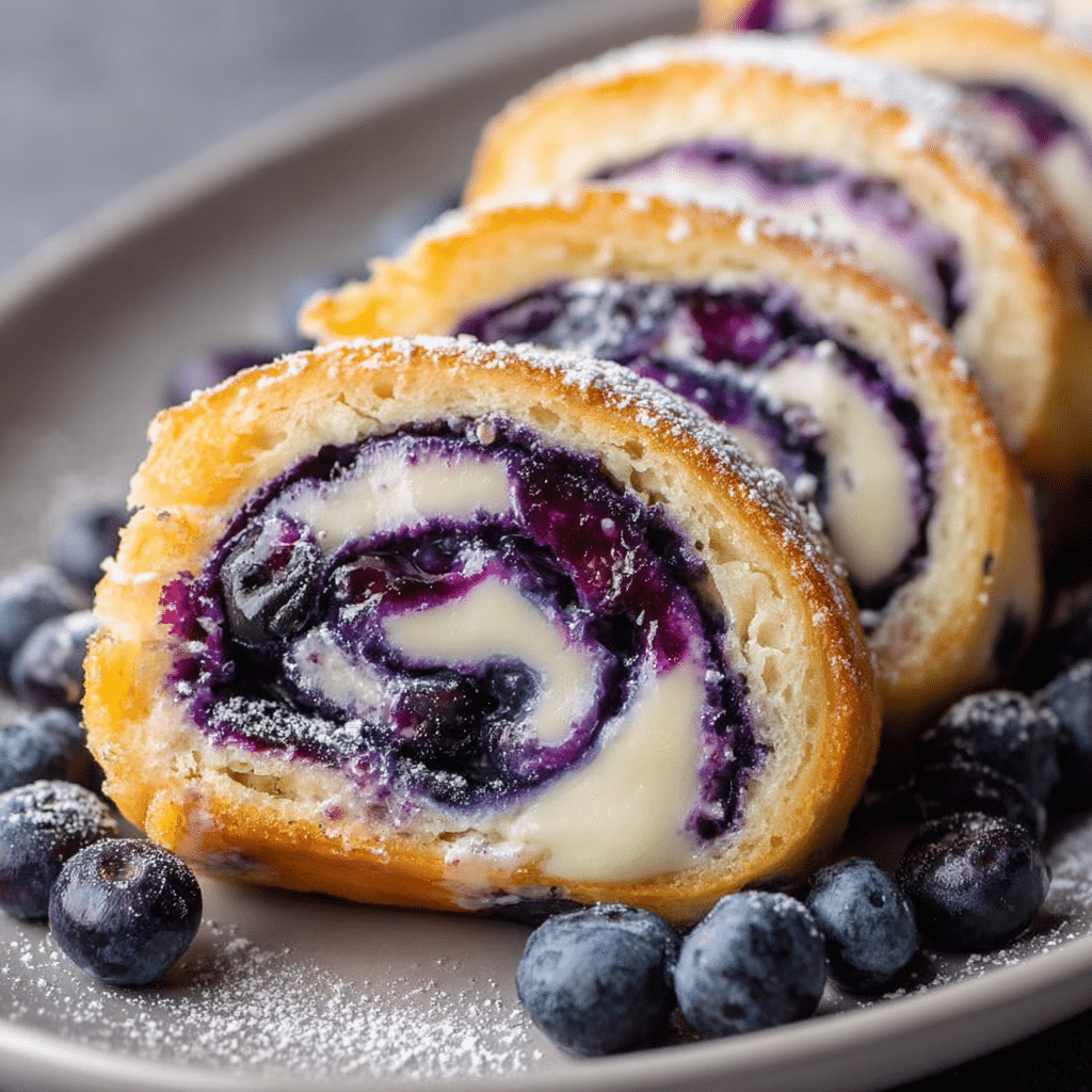 Blueberry Cheesecake Rolls Recipe - Recipe Image