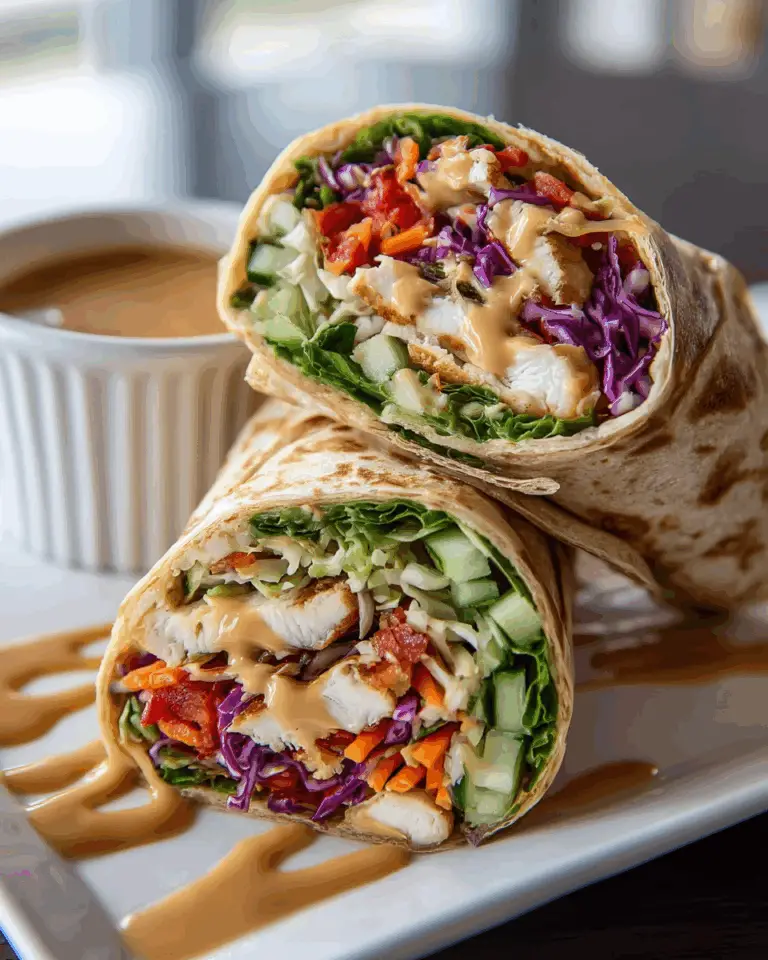 Thai Peanut Chicken Wraps Recipe