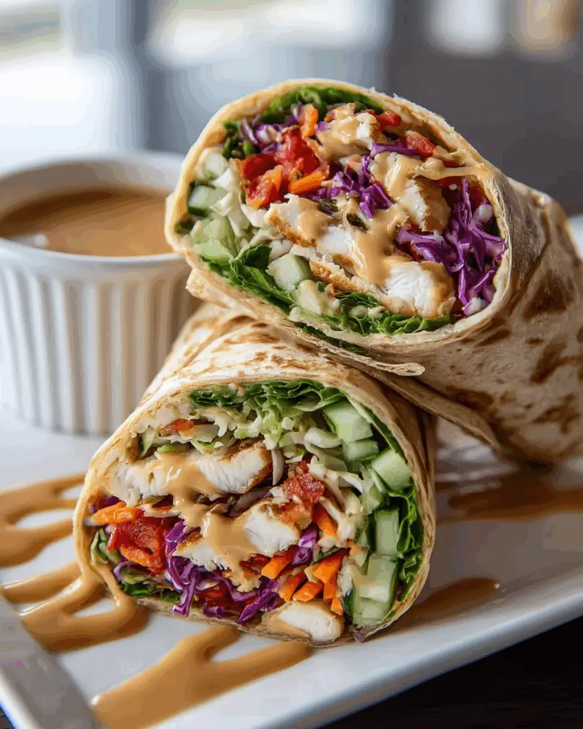 Thai Peanut Chicken Wraps Recipe