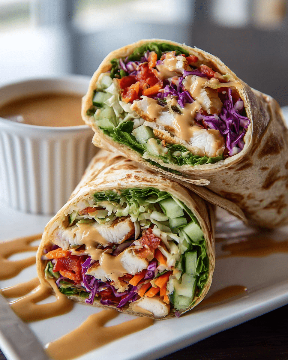Thai Peanut Chicken Wraps Recipe