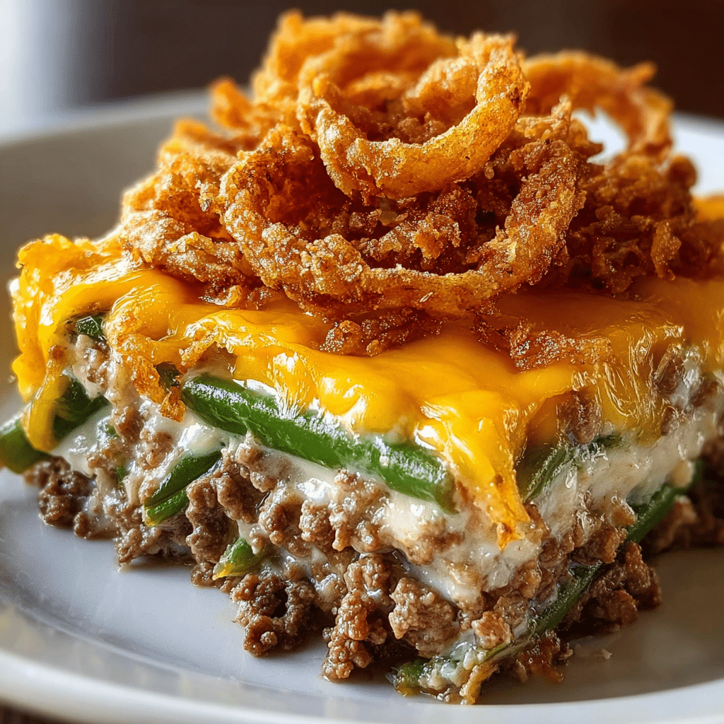 Hamburger Green Bean Casserole Recipe - Recipe Image