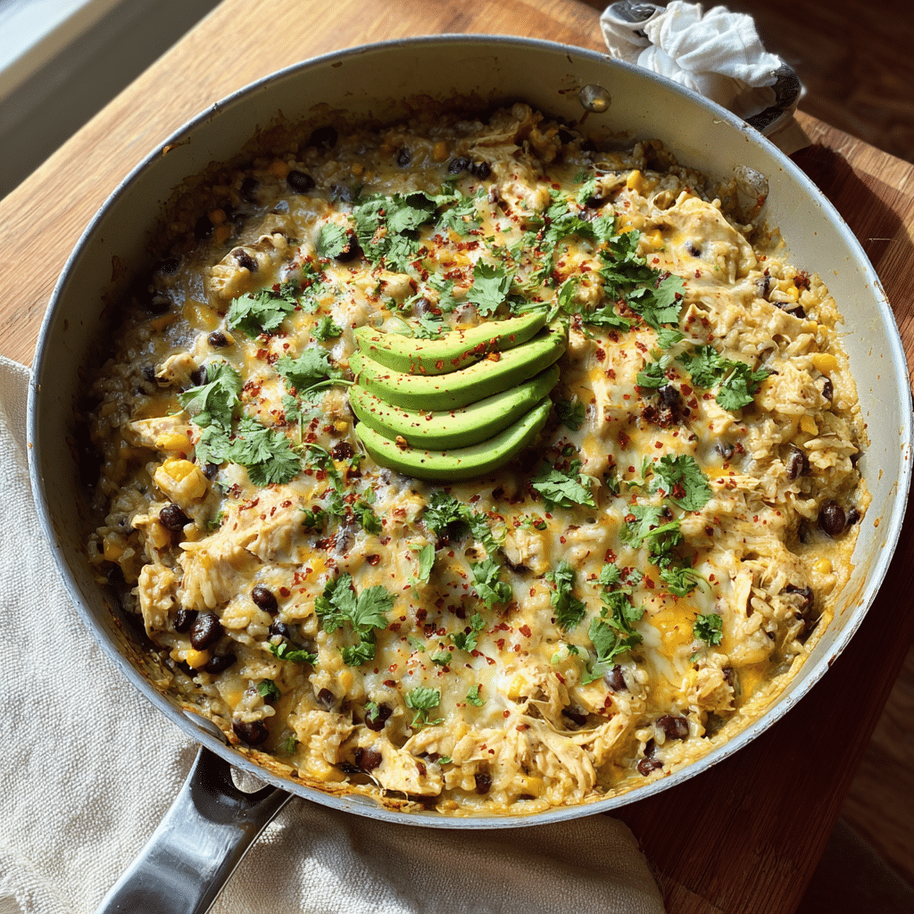 SALSA VERDE CHICKEN & RICE SKILLET Recipe - Recipe Image