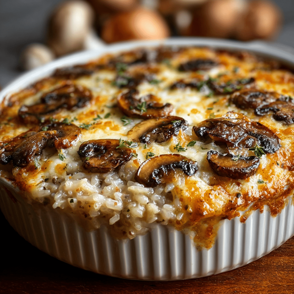 Creamy Beef & Mushroom Rice Bake Recipe - Recipe Image