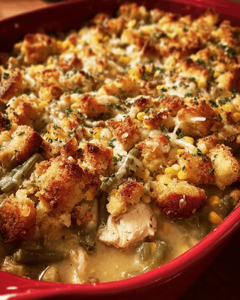 Chicken stuffing casserole Recipe