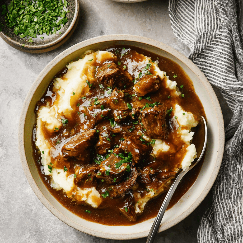 Instant Pot Beef Tips with Gravy Recipe - Recipe Image