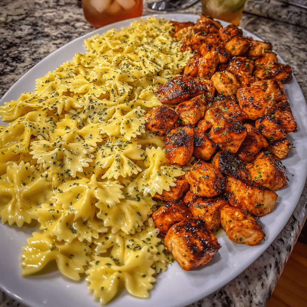 The Best Cajun Chicken Bowties in Creamy Mozzarella Sauce Recipe - Recipe Image