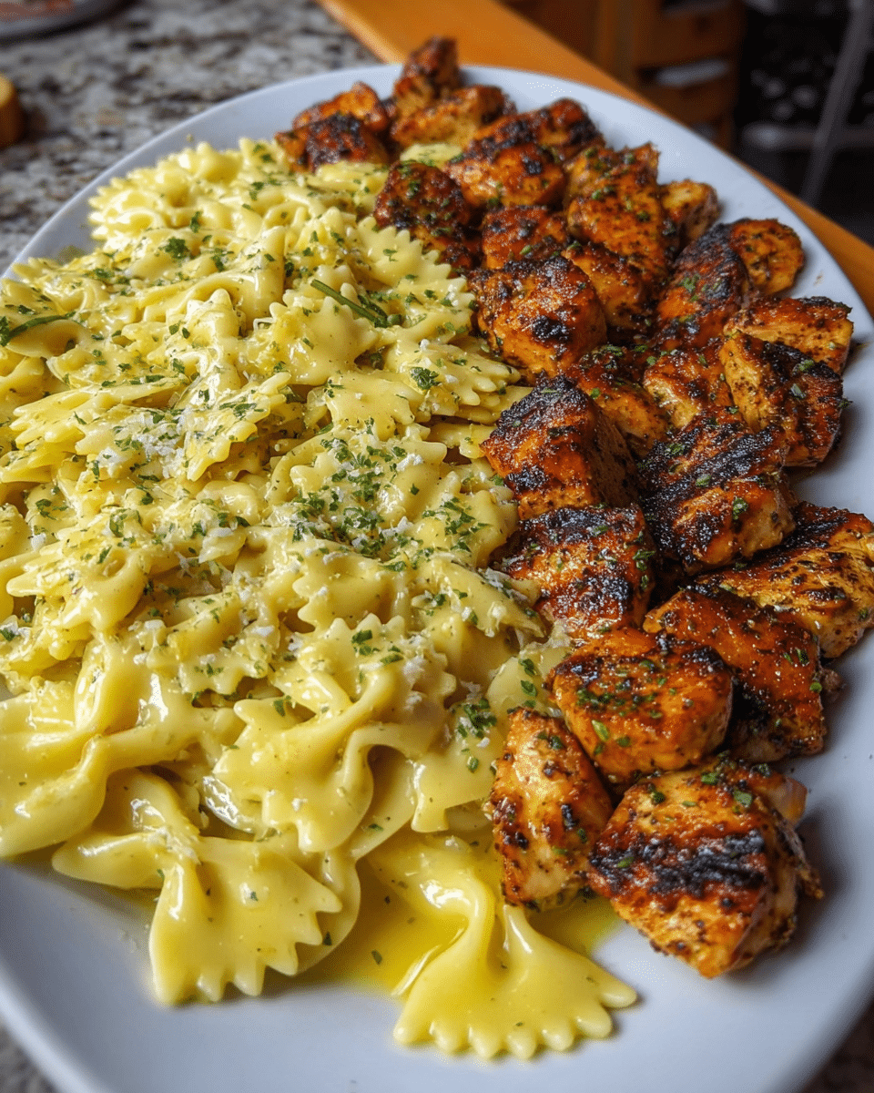The Best Cajun Chicken Bowties in Creamy Mozzarella Sauce Recipe