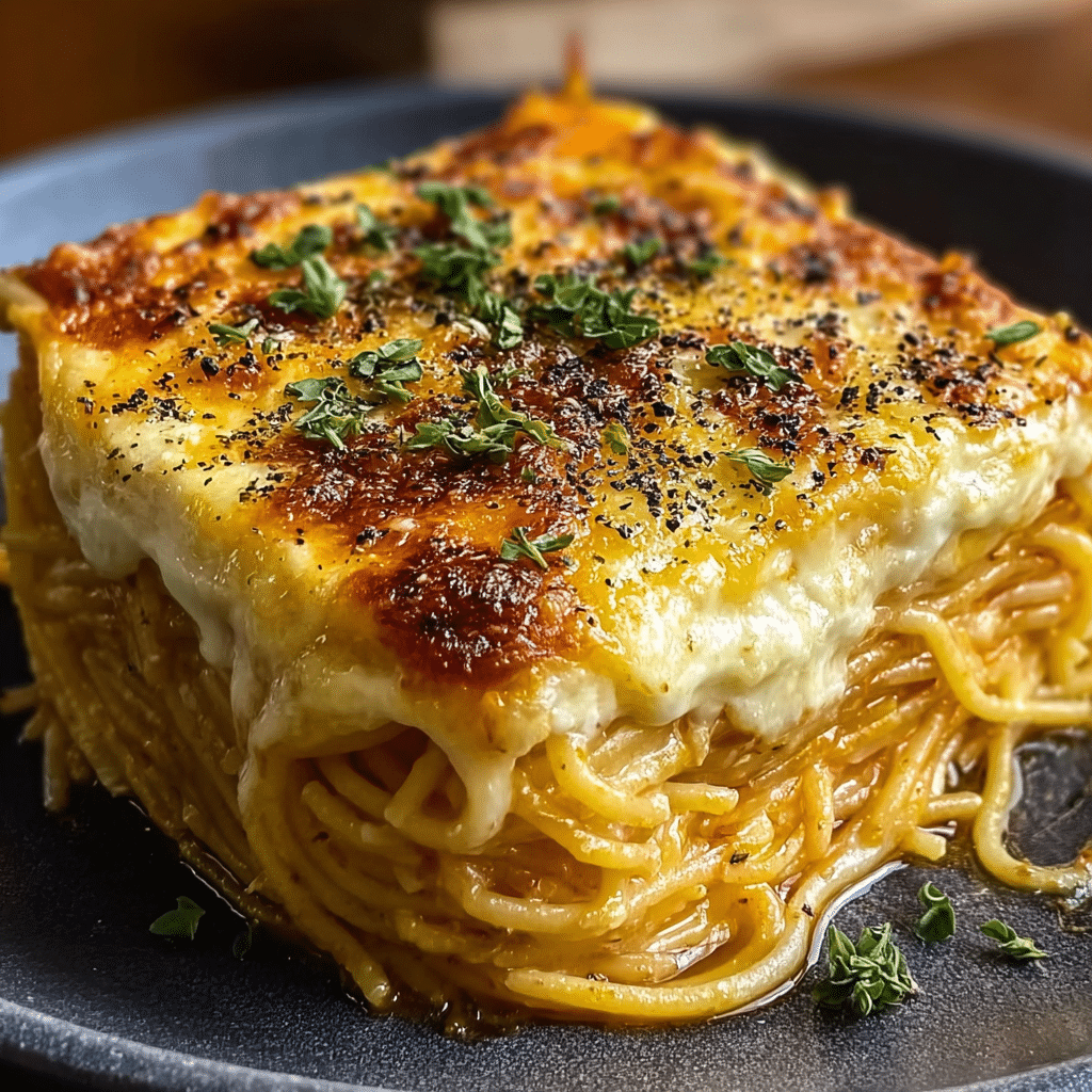 Baked Cream Cheese Spaghetti Casserole Recipe - Recipe Image