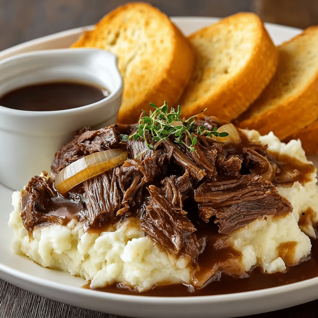 Slow Cooker Beef Manhattan: A Hearty Comfort Dish! Recipe - Recipe Image