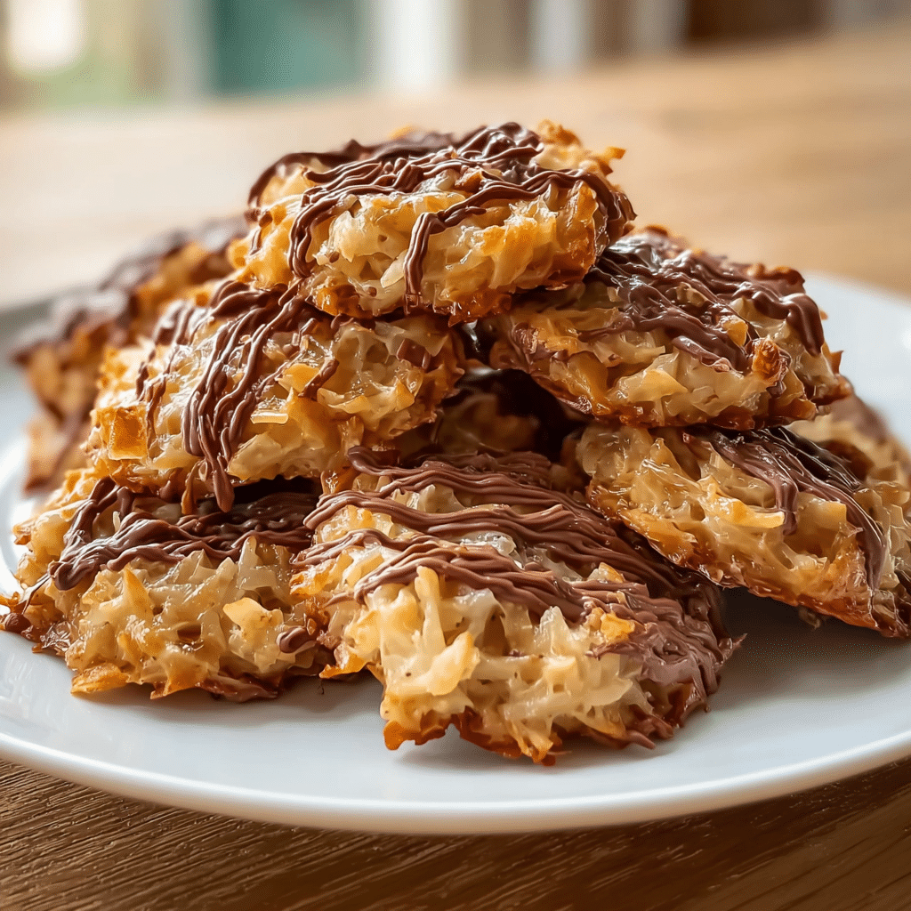 No-Bake Coconut Pecan Praline Cookies Recipe - Recipe Image