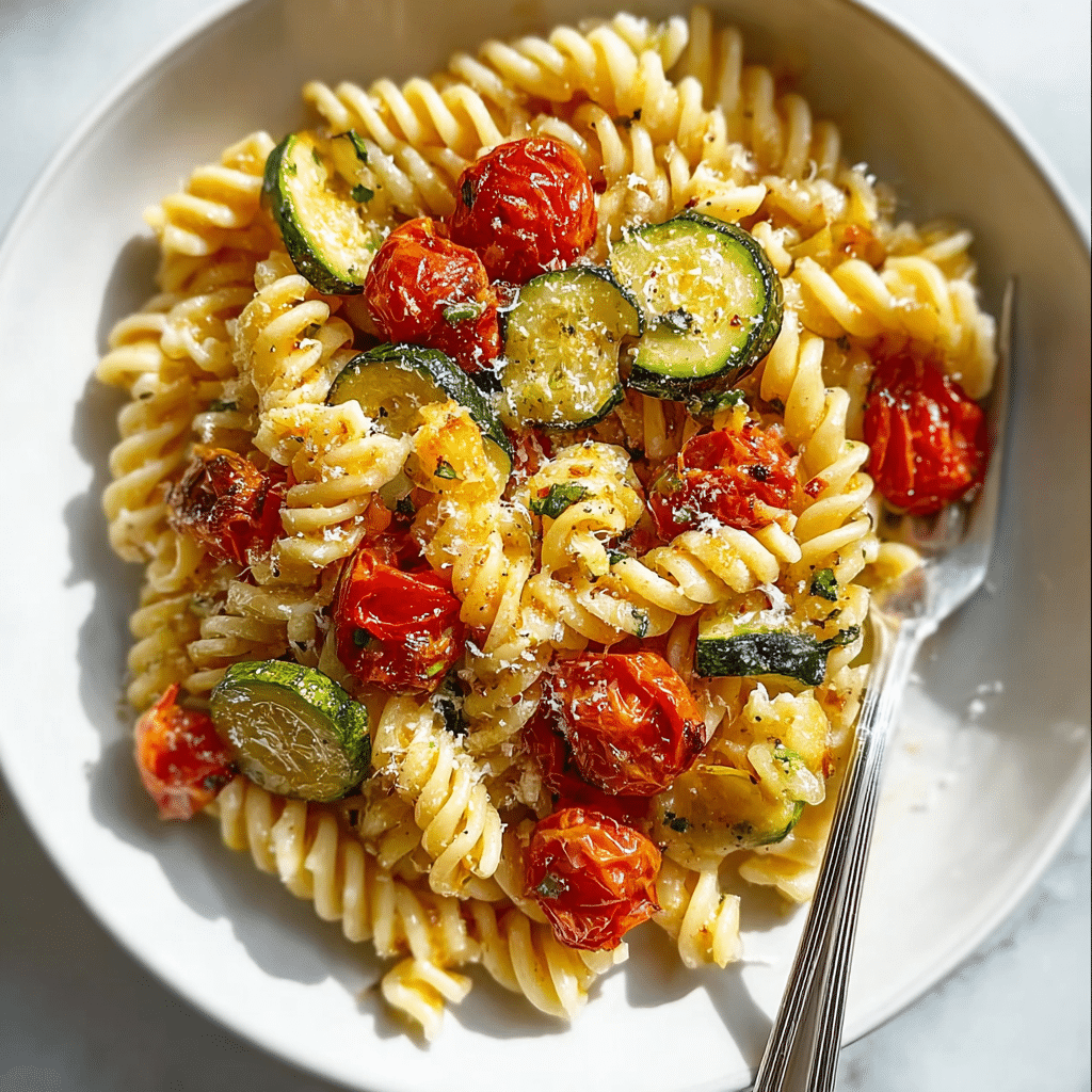 Best Weeknight Tomato Zucchini Pasta Recipe - Recipe Image