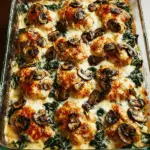 CHICKEN SPINACH AND MUSHROOM LOW CARB OVEN DISH Recipe
