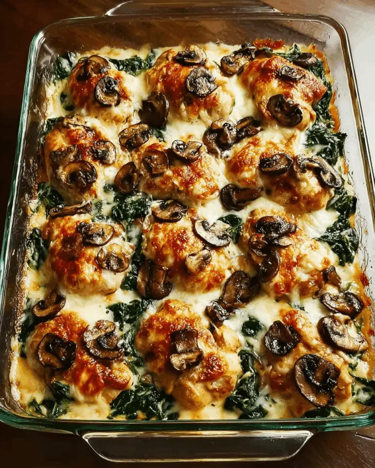 CHICKEN SPINACH AND MUSHROOM LOW CARB OVEN DISH Recipe