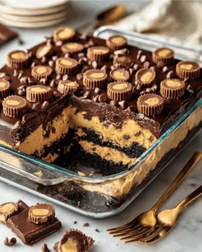 Reese’s Peanut Butter Earthquake Cake Recipe