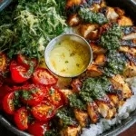 Chimichurri Grilled Chicken Bowl with Garlic Sauce Recipe