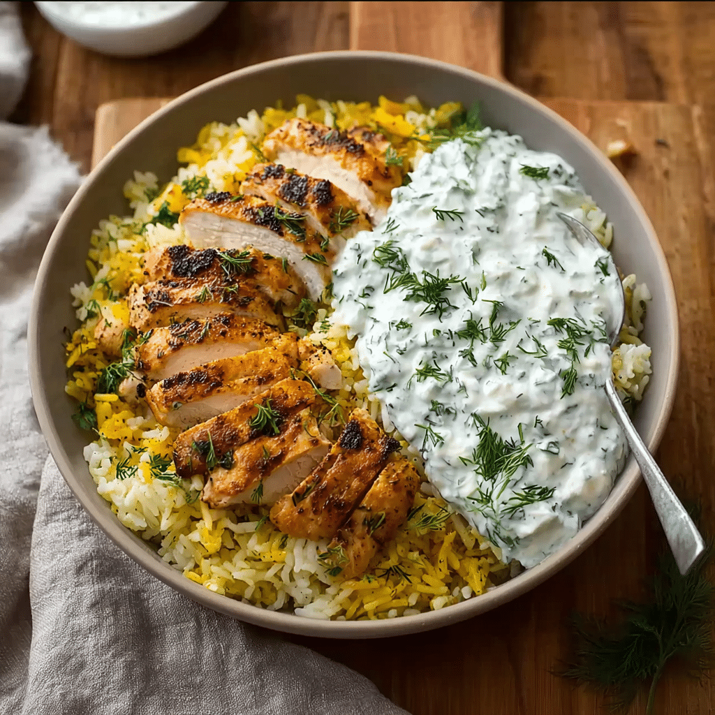 Dump-and-Bake Chicken Tzatziki Casserole Recipe - Recipe Image